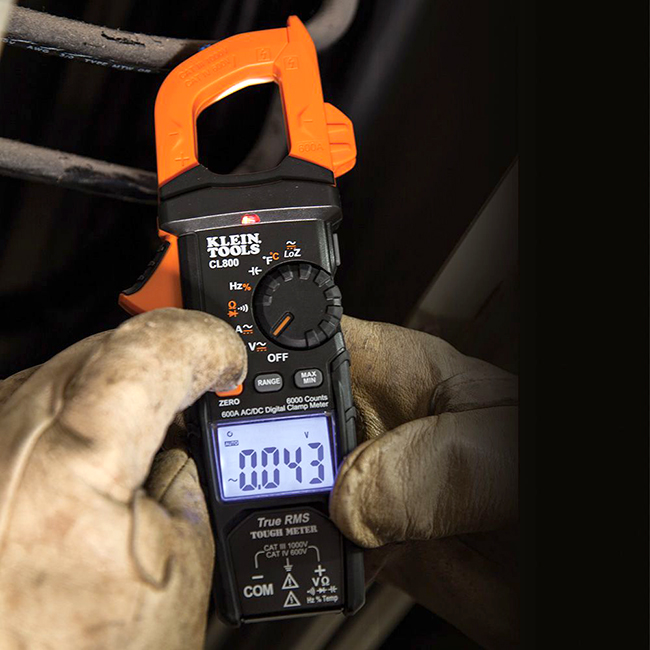 Klein Tools CL800 Digital Clamp Meter AC/DC Auto-Ranging from GME Supply