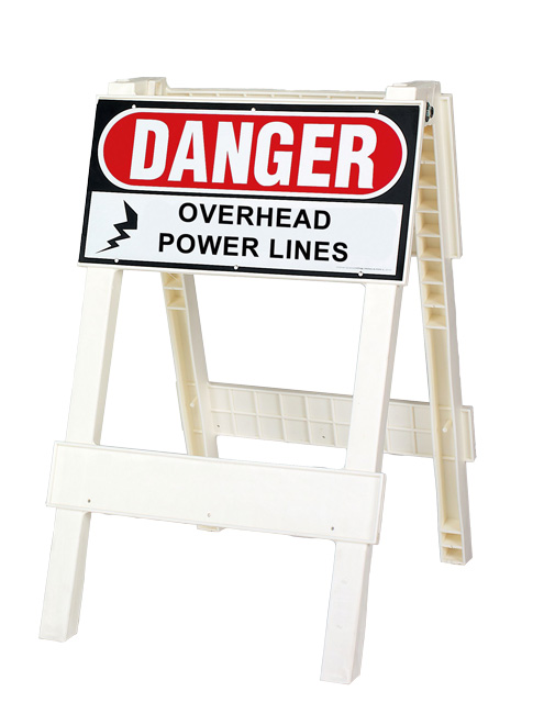 Cortina Plastx Barricade - Danger Overhead Power Lines from GME Supply