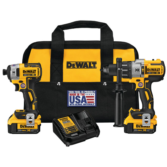 DeWALT 20V Max XR Cordless Brushless Hammerdrill & Impact Driver Combo Kit from GME Supply