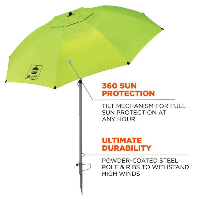 Ergodyne SHAX 6100 Lightweight Industrial Umbrella from GME Supply