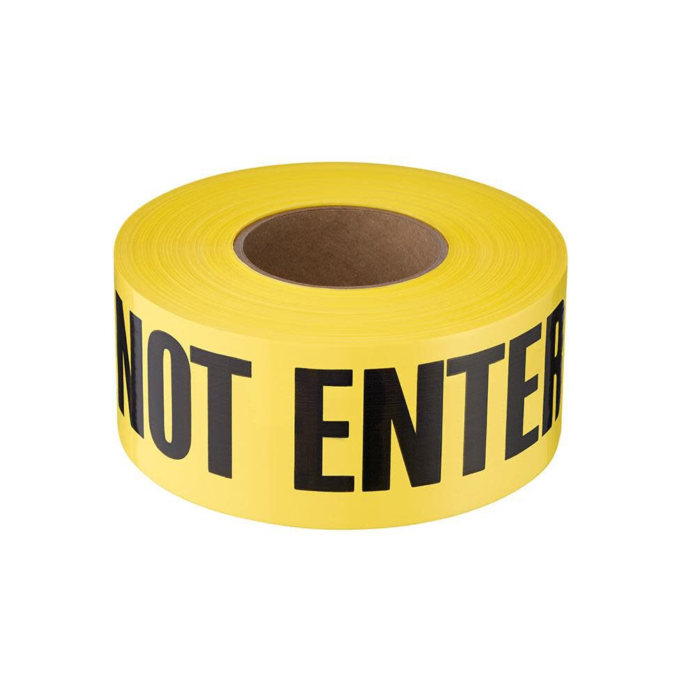 Empire Level "Caution Do Not Enter" Premium Yellow Barricade Tape - 3 Inch x 1000 feet from GME Supply