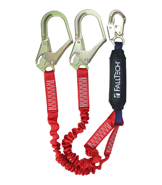 FallTech Ironman Elasticated Dual Class Twin Leg Lanyard from GME Supply