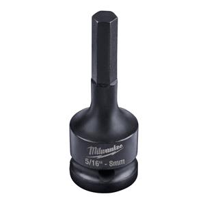 Milwaukee Lineman's Hex Bit Socket- 5/16" x 1/2" Square Drive- 49-66-5141 from GME Supply