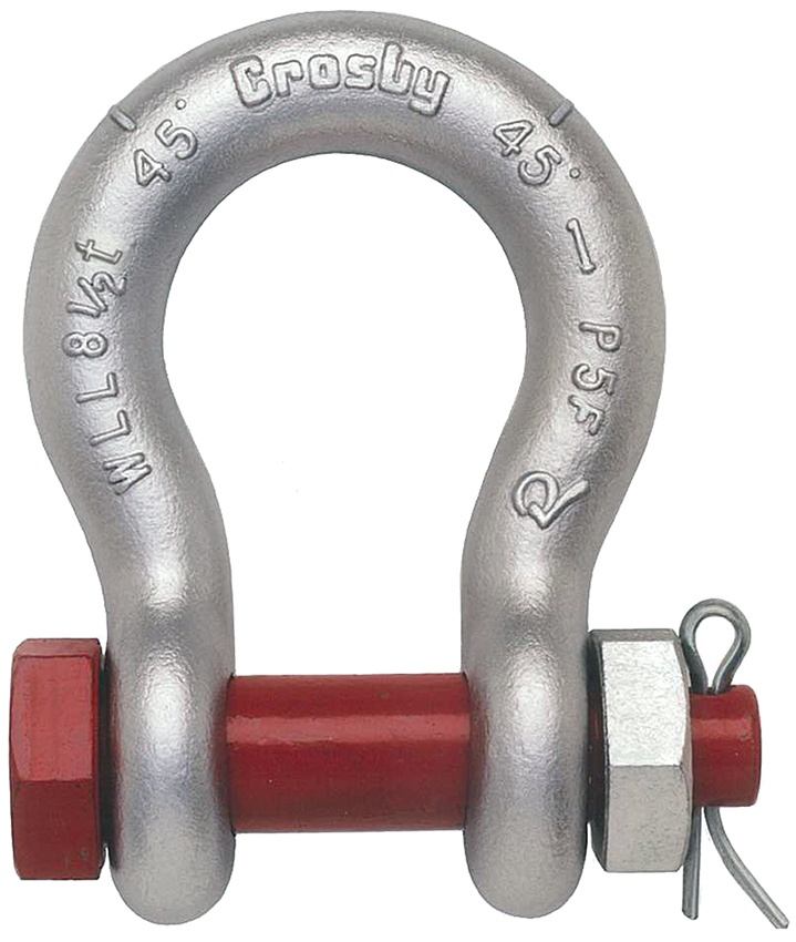 Crosby G-2130 Galvanized Bolt Type Shackles from GME Supply