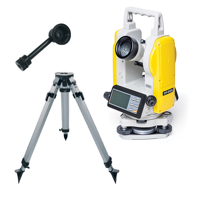 D.W. SitePro 5 Second Digital Theodolite Kit with Angled Eyepiece and Aluminum Tripod from GME Supply