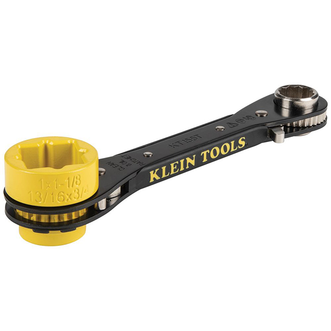 Klein Tools KT155T 6-in-1 Lineman's Ratcheting Wrench from GME Supply