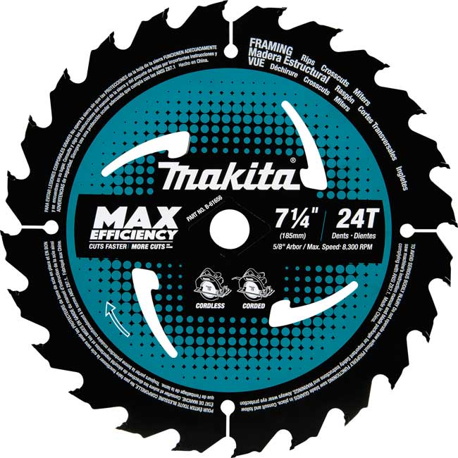 Makita 7-1/4 Inch Carbide-Tipped Max Efficiency Circular Saw Blade (10 Pack) from GME Supply