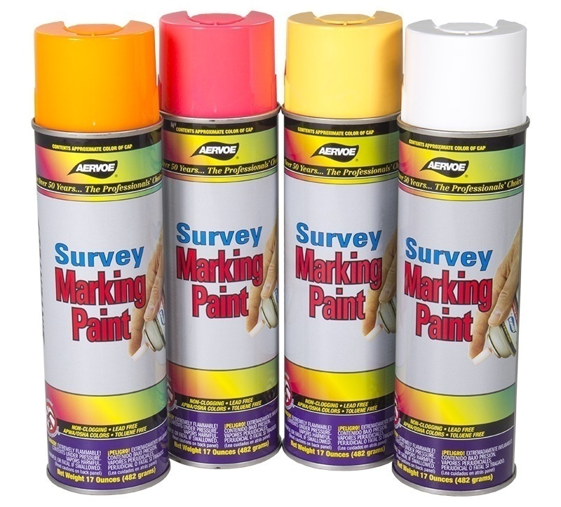 Aervoe Survey Marking Paint- Aerosol from GME Supply