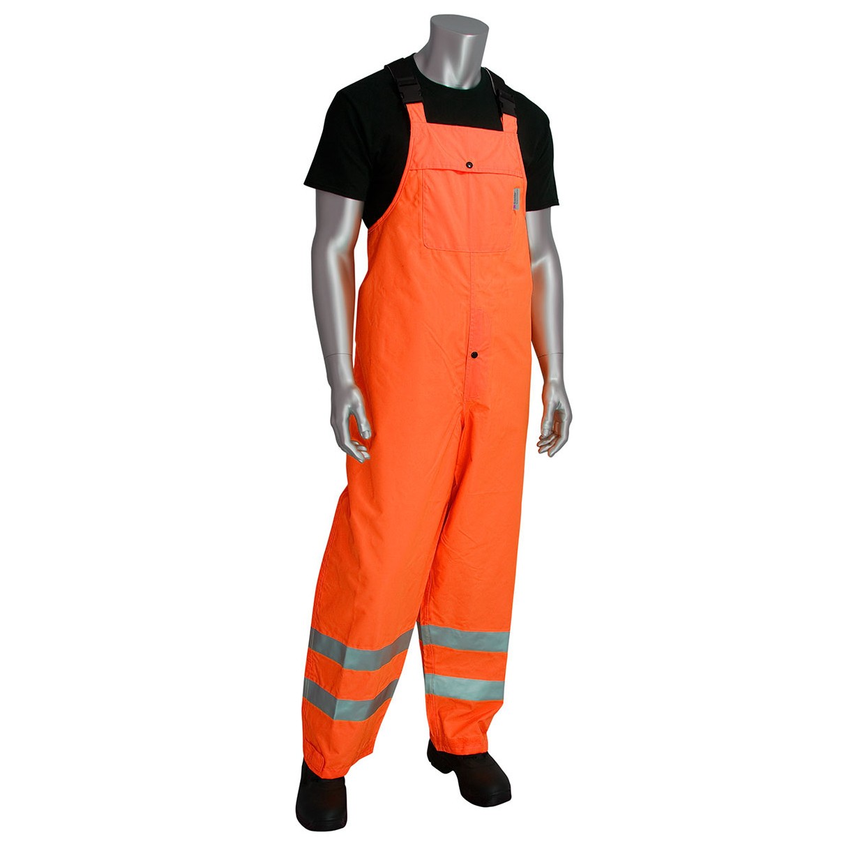 PIP 353 Class E Heavy Duty Waterproof Breathable Rain Bib - Orange from GME Supply