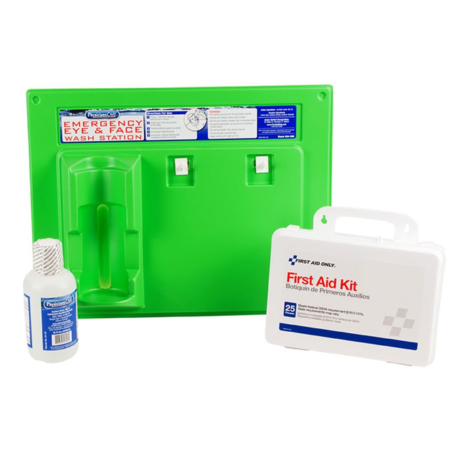 First Aid Only First Aid Kit & Eye Wash Station - Single 16 oz. from GME Supply