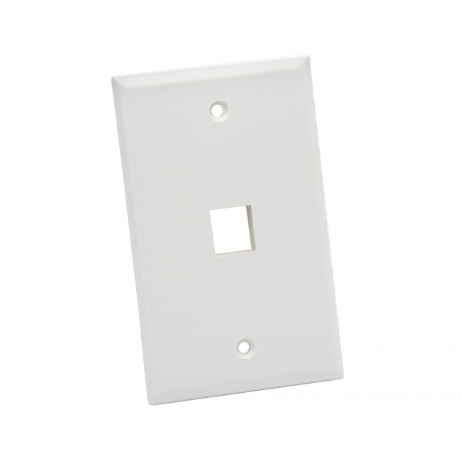 Platinum Standard 1 Port White Wall Plate from GME Supply