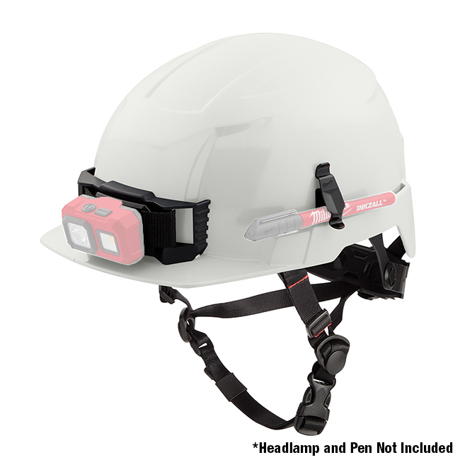 Milwaukee Type 2 Front Brim Safety Helmet with BOLT Accessory Clips from GME Supply