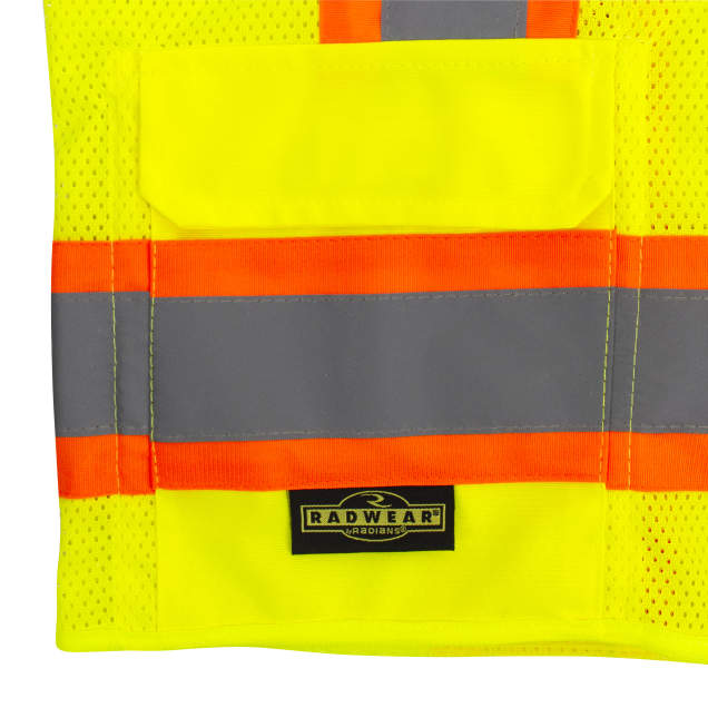 Radians SV6 Two Tone Surveyor Type R Class 2 Mesh Safety Vest Hi-Vis Green from GME Supply