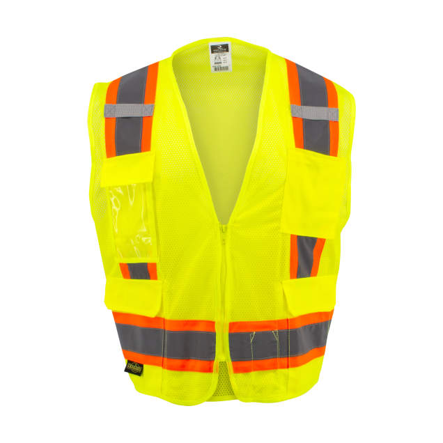 Radians SV6 Two Tone Surveyor Type R Class 2 Mesh Safety Vest Hi-Vis Green from GME Supply