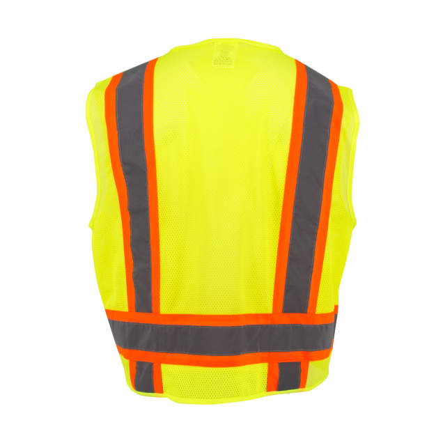 Radians SV6 Two Tone Surveyor Type R Class 2 Mesh Safety Vest Hi-Vis Green from GME Supply
