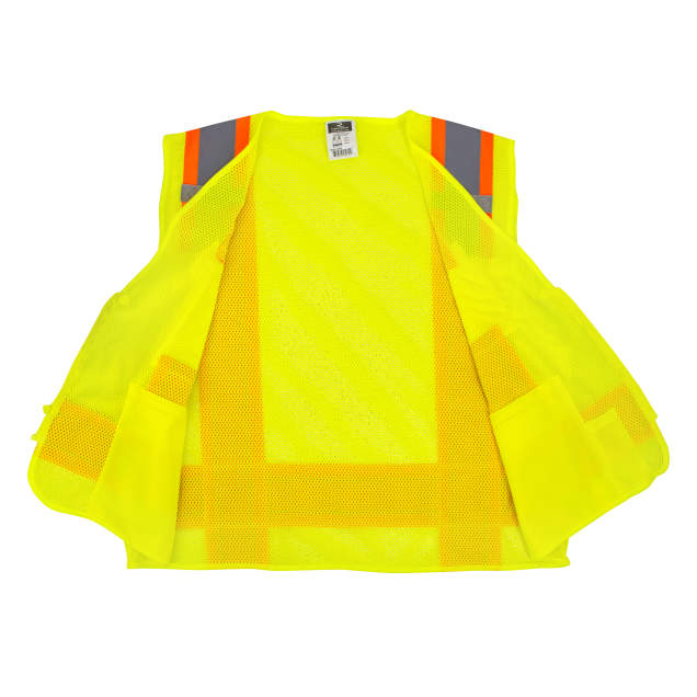 Radians SV6 Two Tone Surveyor Type R Class 2 Mesh Safety Vest Hi-Vis Green from GME Supply