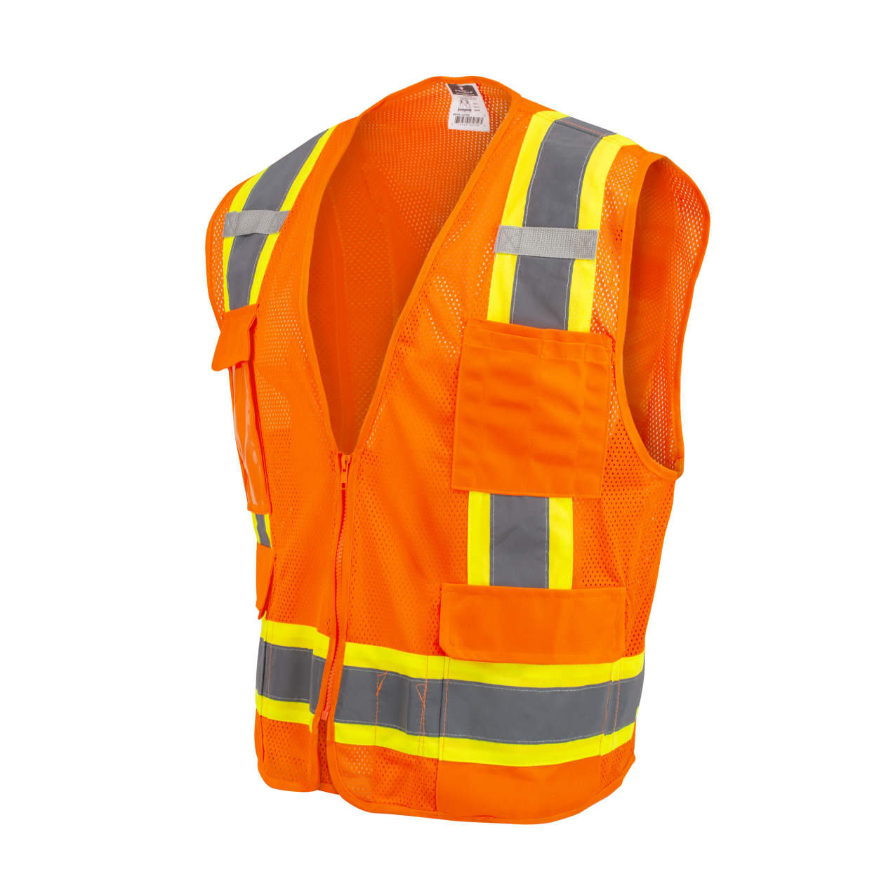 Radians SV6 Two Tone Surveyor Type R Class 2 Mesh Safety Vest Hi-Vis Orange from GME Supply