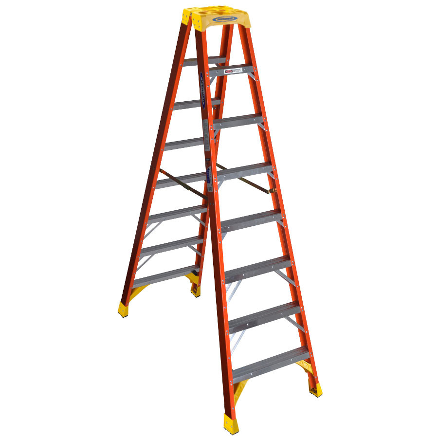 Werner Type 1A Fiberglass Twin Step Ladder from GME Supply