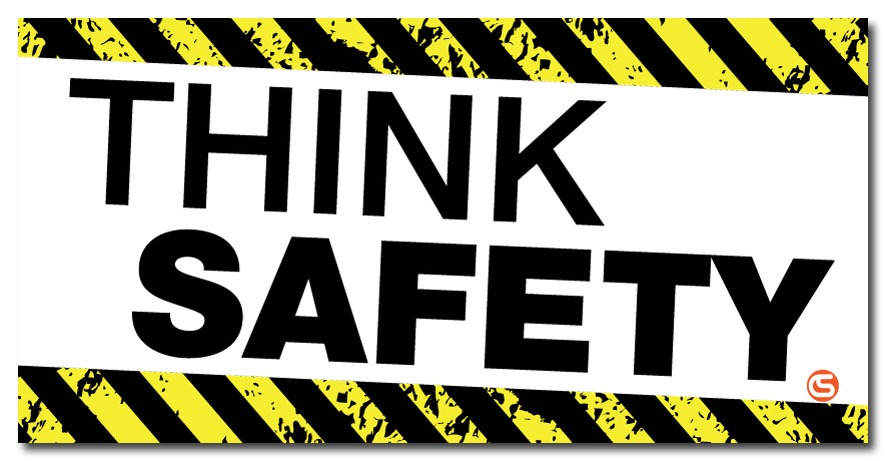 'Think Safety' Motivational Workplace Banner from GME Supply