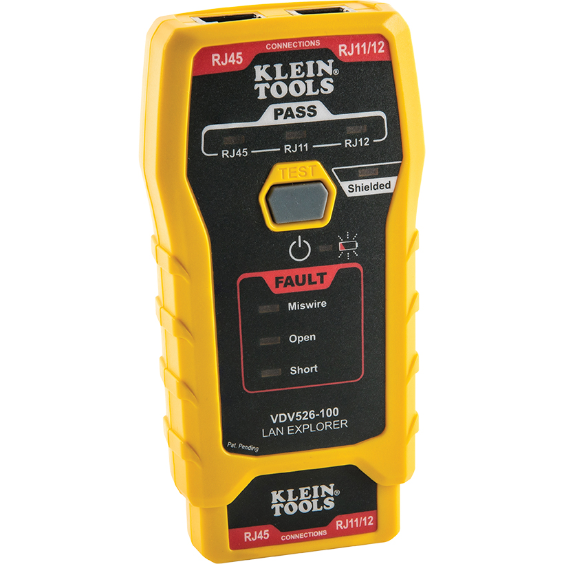 Klein Tools VDV526-100 Network Cable Tester, LAN Explorer Data Cable Tester with Remote from GME Supply