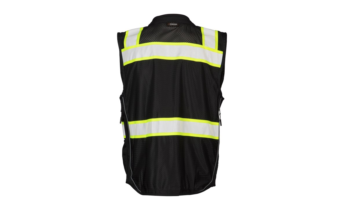 ML Kishigo B500 Black/Lime Enhanced Visibility Professional Utility Vest (Non-ANSI) from GME Supply