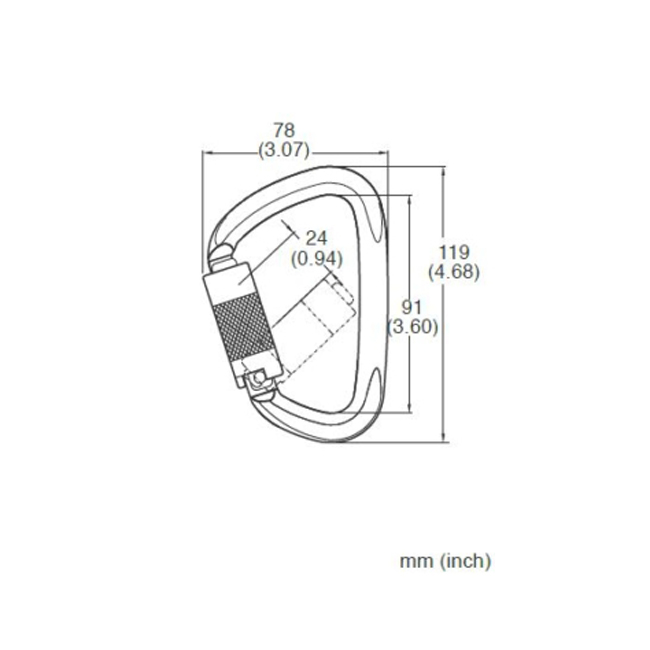 WestFall Pro 7442 4-3/4 x 3 Inch Steel Carabiner from GME Supply