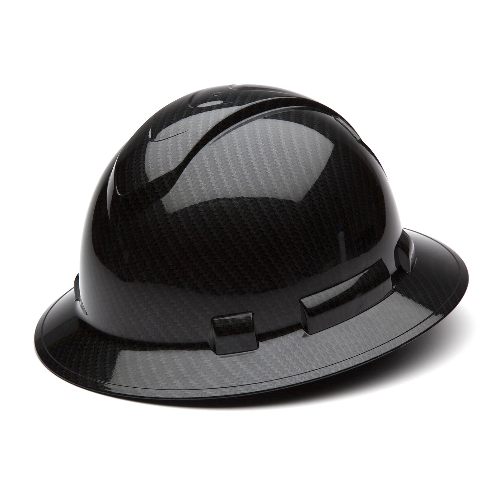 Pyramex Ridgeline Full Brim Hard Hat with 4 Point Ratchet Suspension from GME Supply