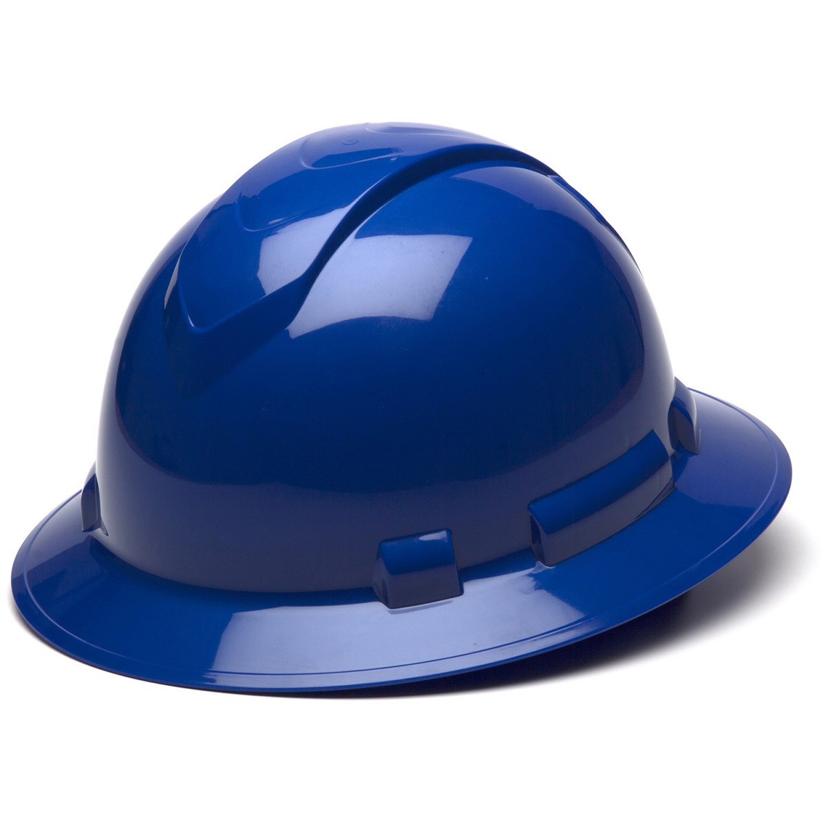 Pyramex Ridgeline Full Brim Hard Hat with 4 Point Ratchet Suspension from GME Supply