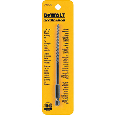 Dewalt 3/16 Inch Quick Change Masonry Drill bit from GME Supply